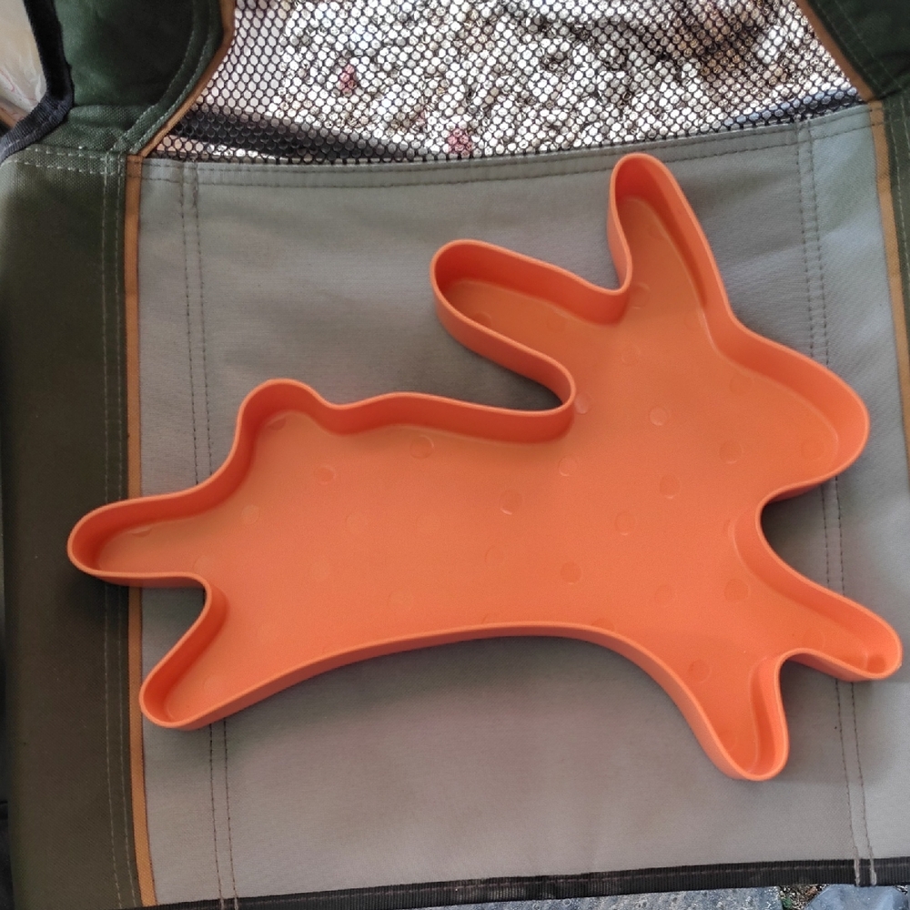 Room Essentials Orange Bunny Tray for Kids
